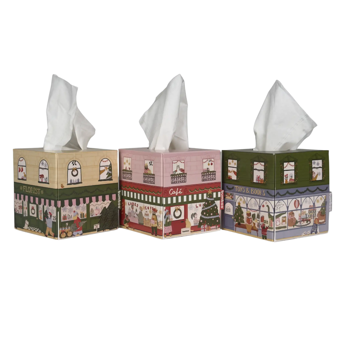 Christmas bamboo facial tissues - 6 boxes