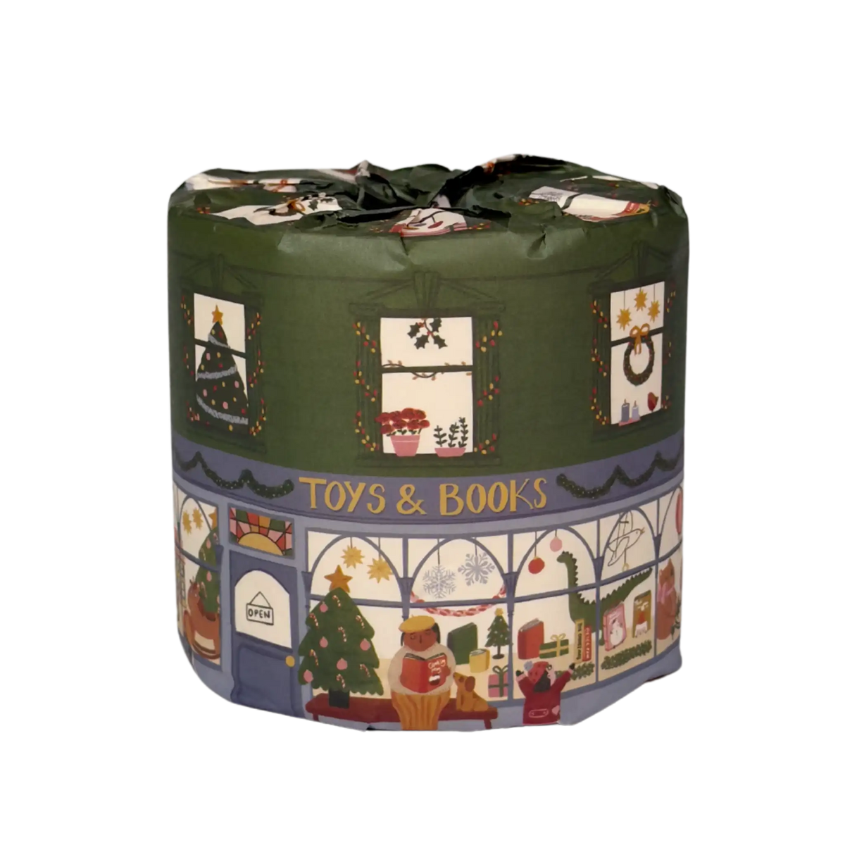 Christmas wrapped bamboo toilet paper