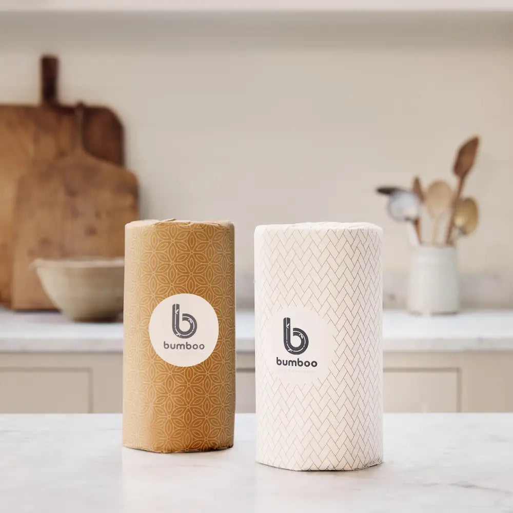wrapped bamboo kitchen towels