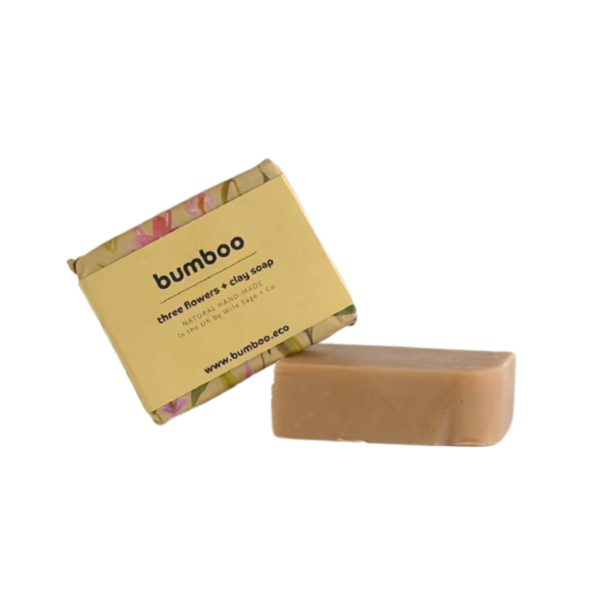 three flowers & clay handmade soap 100g