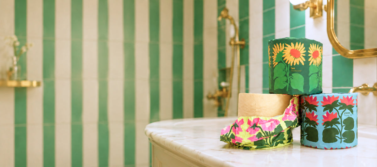 wrapped, unbleached bamboo toilet paper