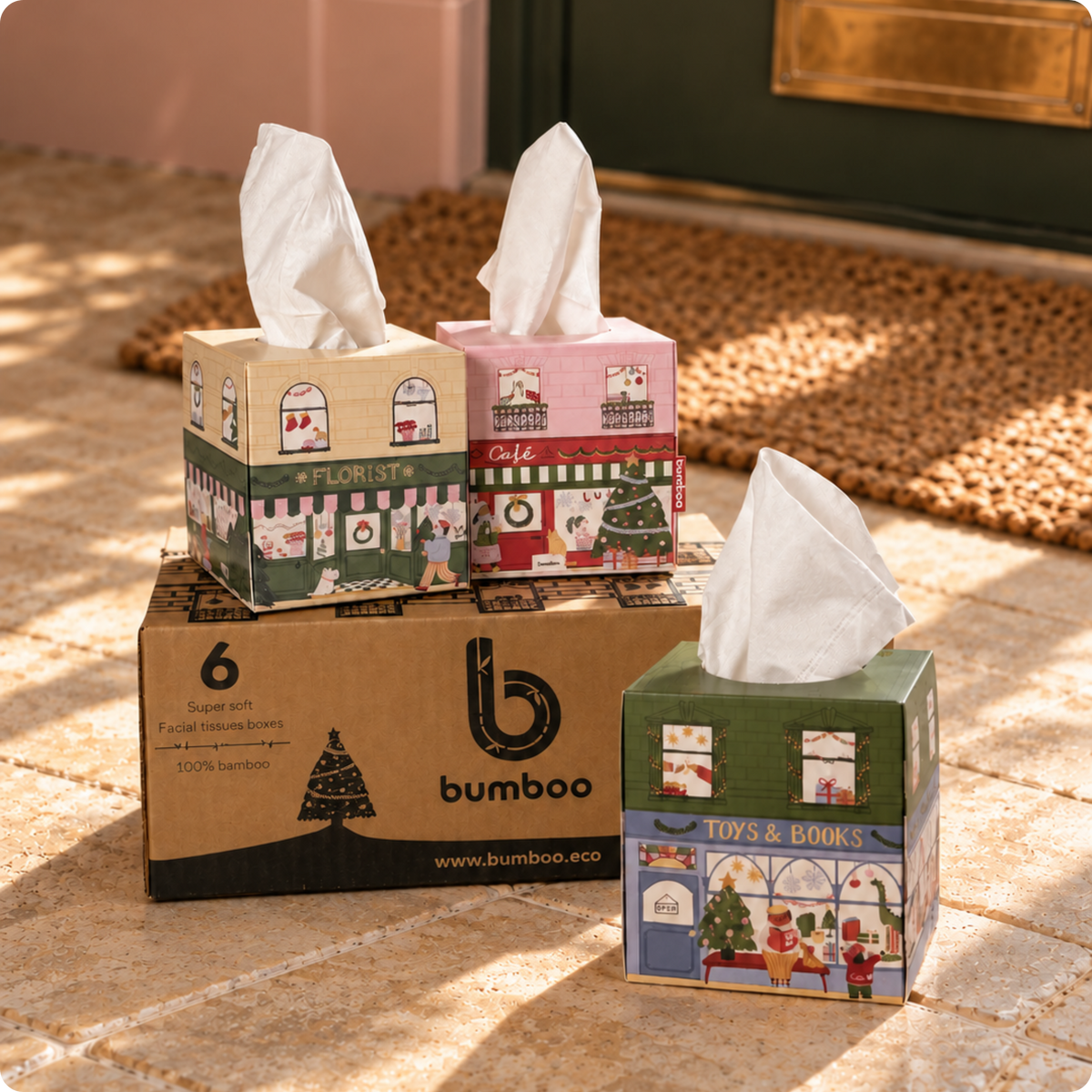 Christmas bamboo facial tissues - 6 boxes