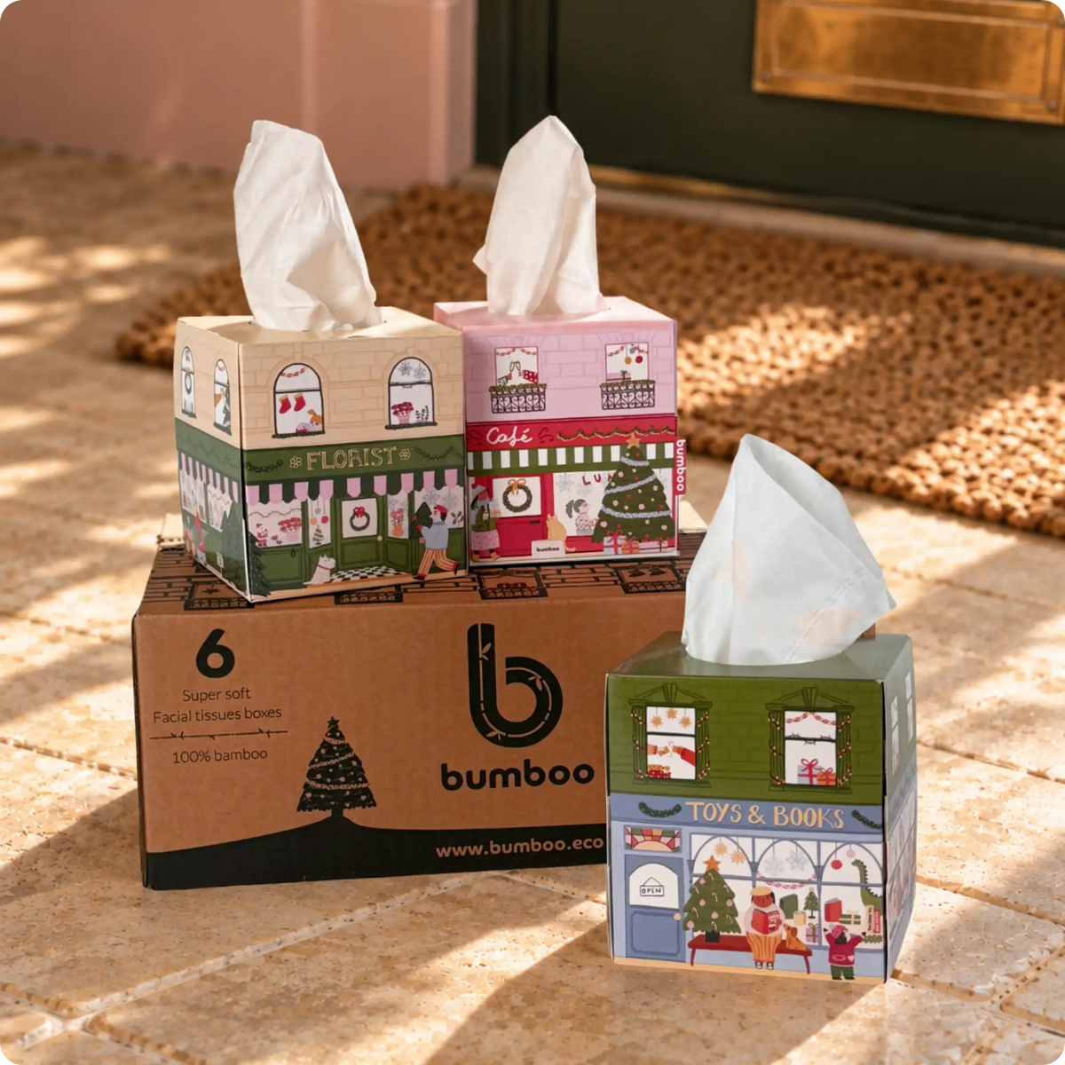 Christmas bamboo facial tissues - 6 boxes