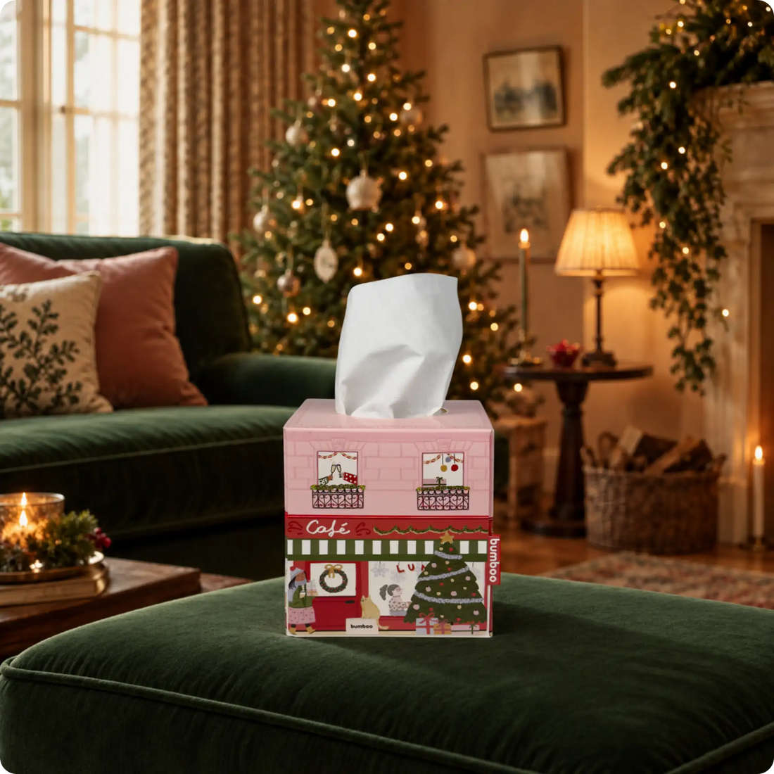 Christmas bamboo facial tissues - 6 boxes