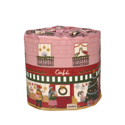 Christmas wrapped bamboo toilet paper