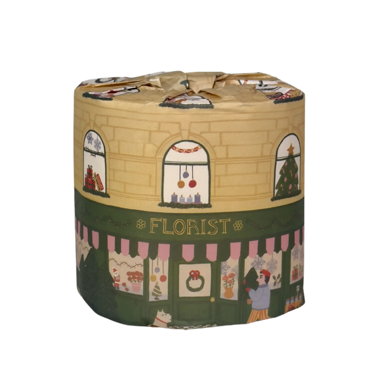 Christmas wrapped bamboo toilet paper
