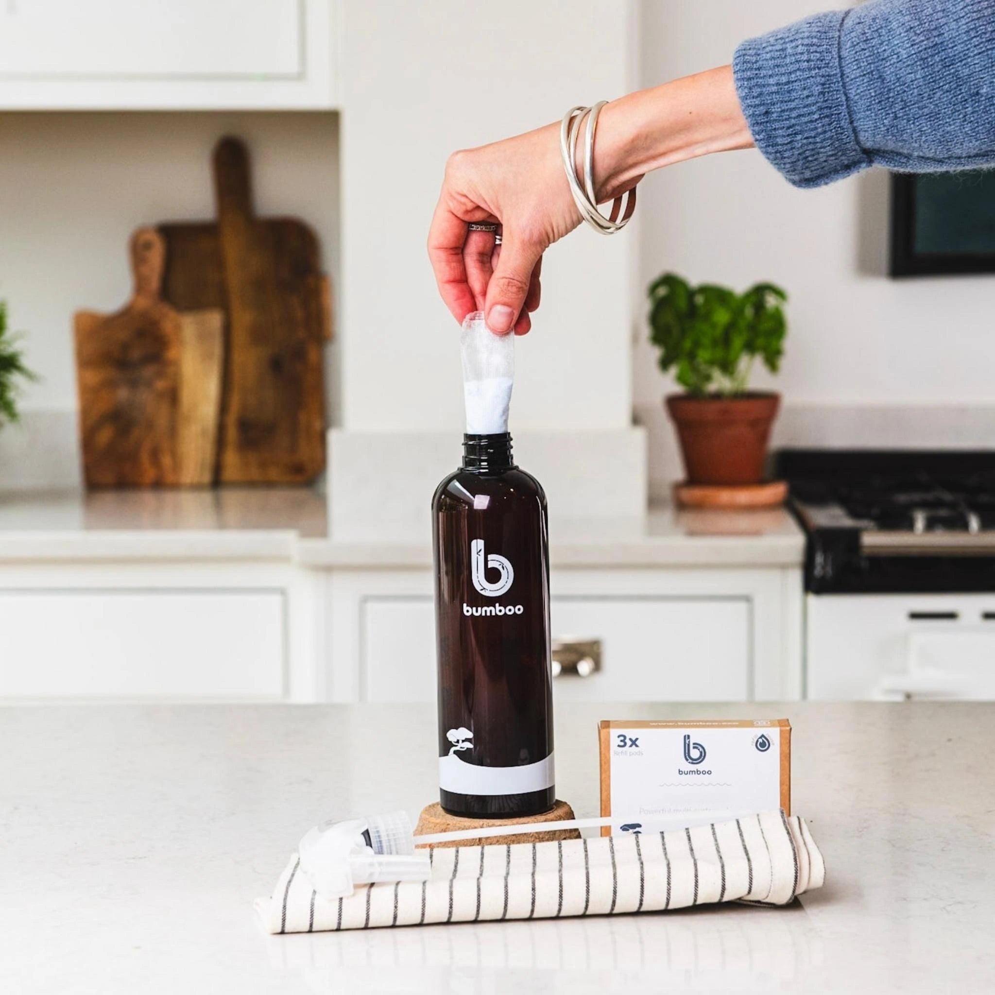 How to refill bumboo cleaning bottle