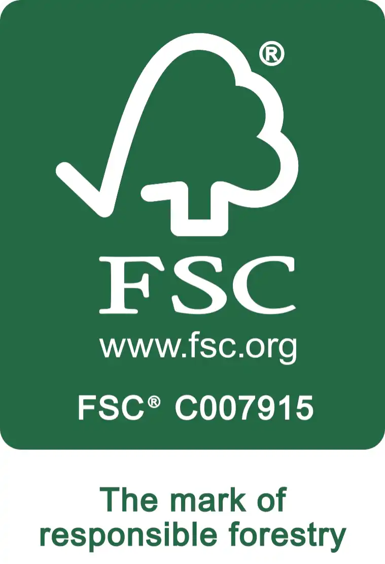 FSC certification logo on a green background