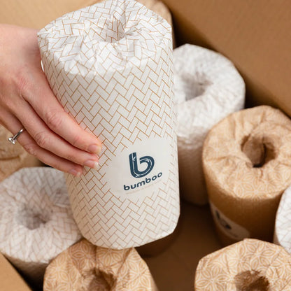 wrapped bamboo kitchen towels - 6 rolls