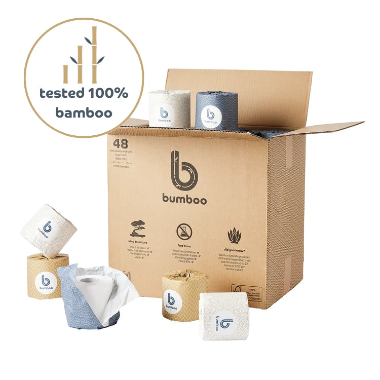 wrapped bamboo toilet paper - 48 extra long rolls