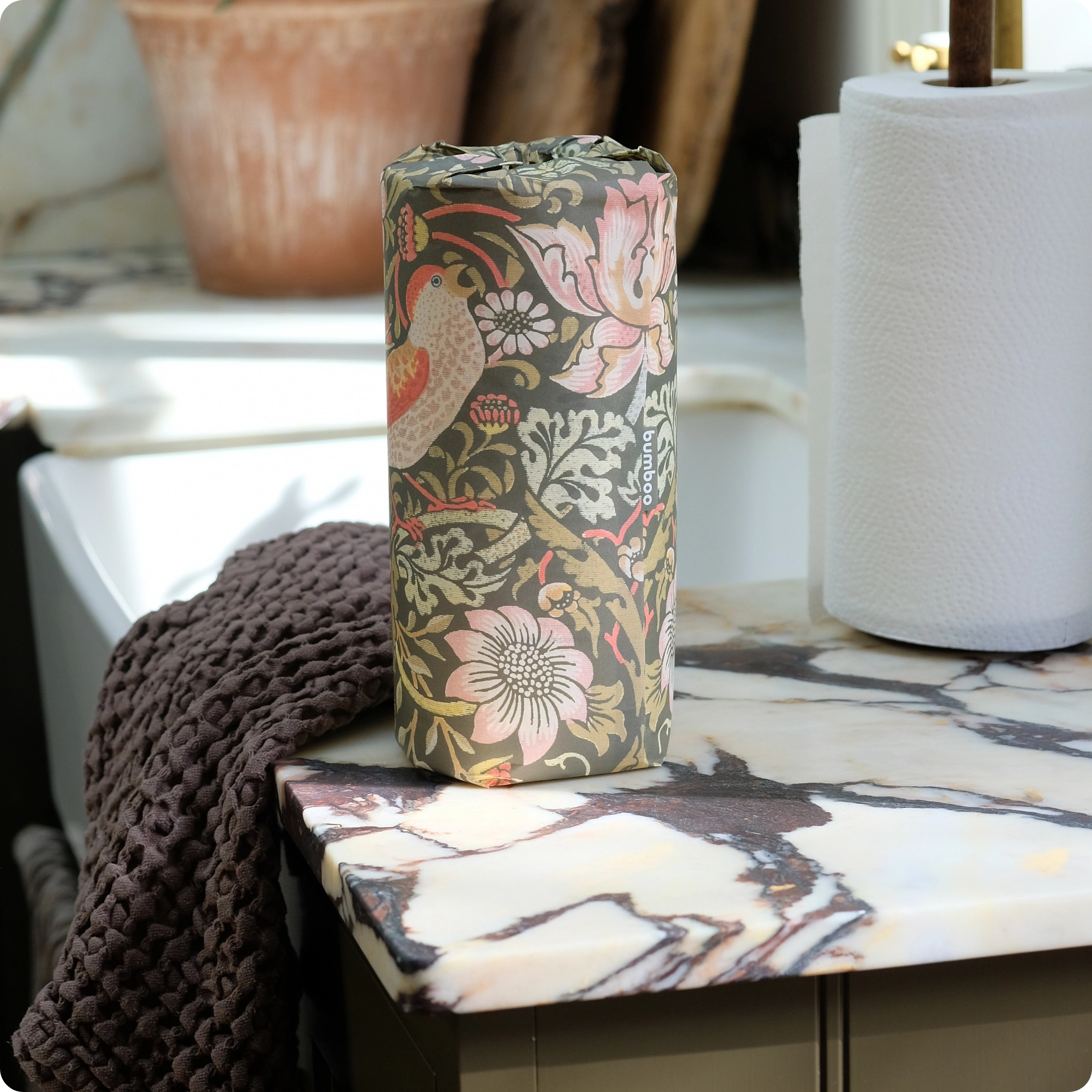 William Morris wrapped bamboo kitchen towels