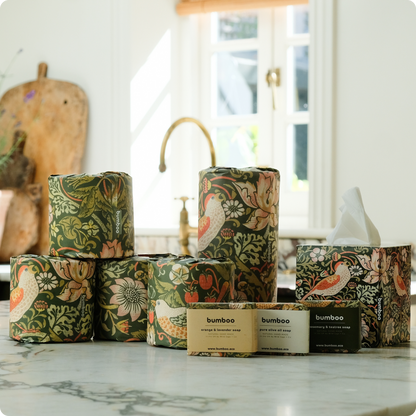 William Morris wrapped bamboo kitchen towels
