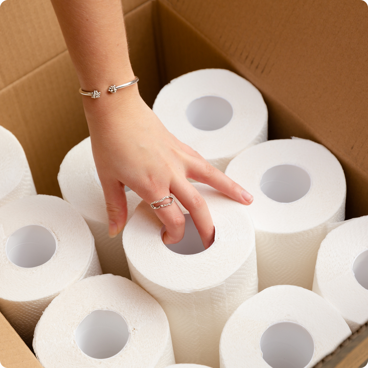 bamboo kitchen rolls in box