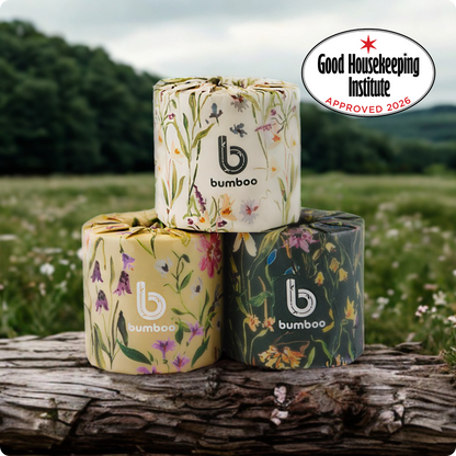wildflower wrapped bamboo toilet paper