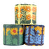 Bamboo toilet paper wrapped in a zodiac flower design