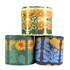 Bamboo toilet paper wrapped in a zodiac flower design