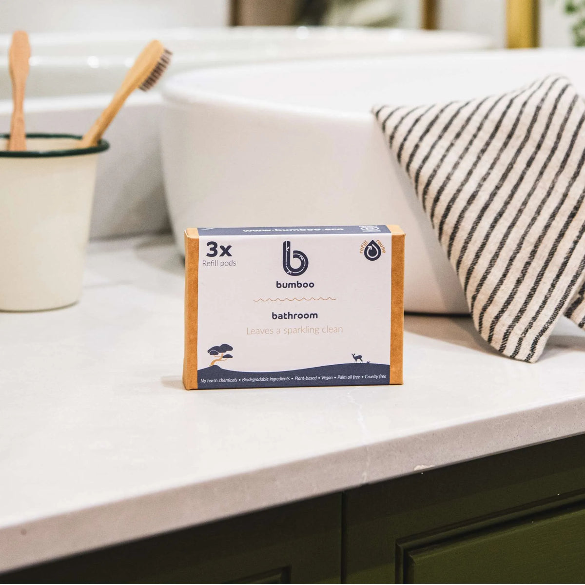 bathroom cleaner spray refill pods