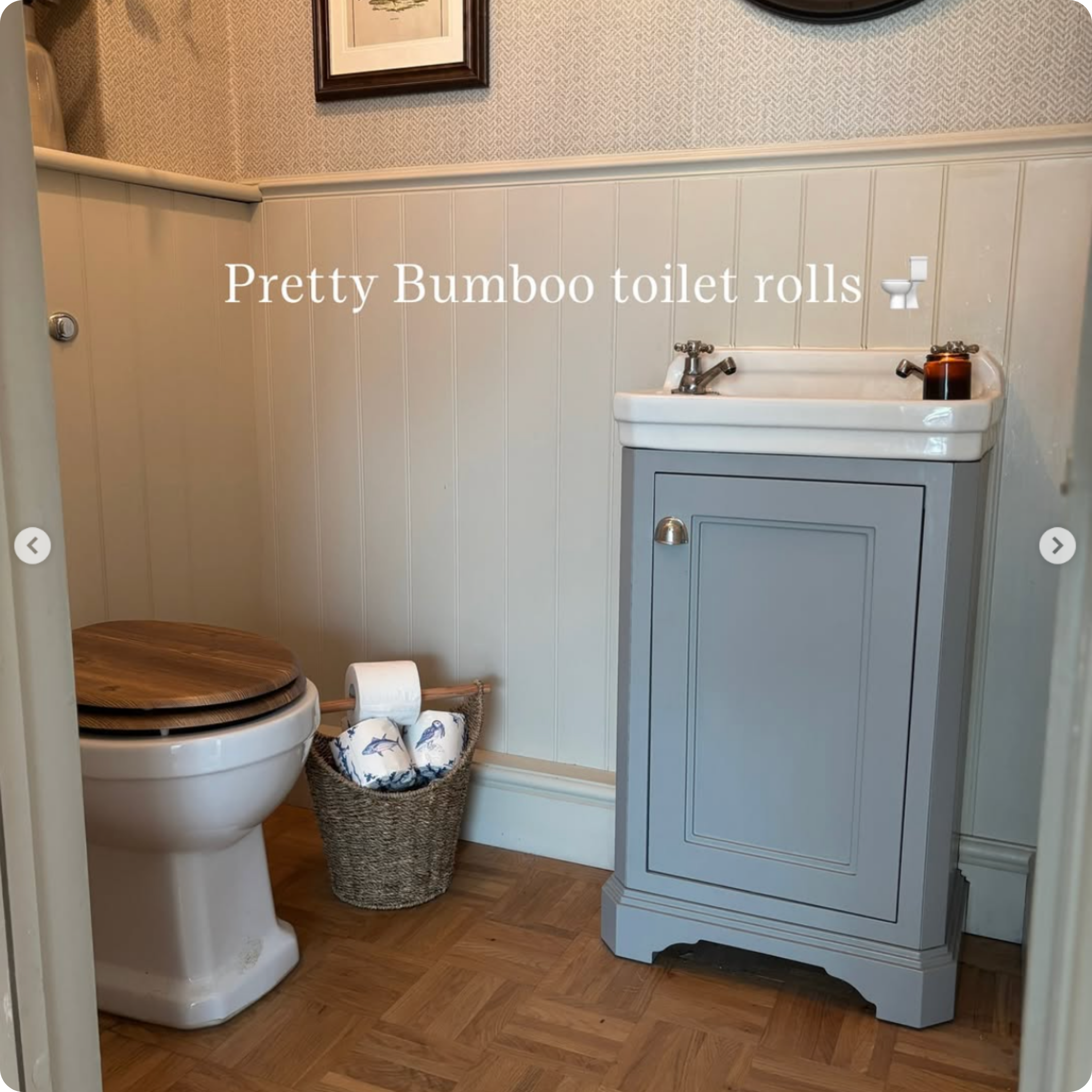 bumboo bamboo toilet rolls in downstairs WC