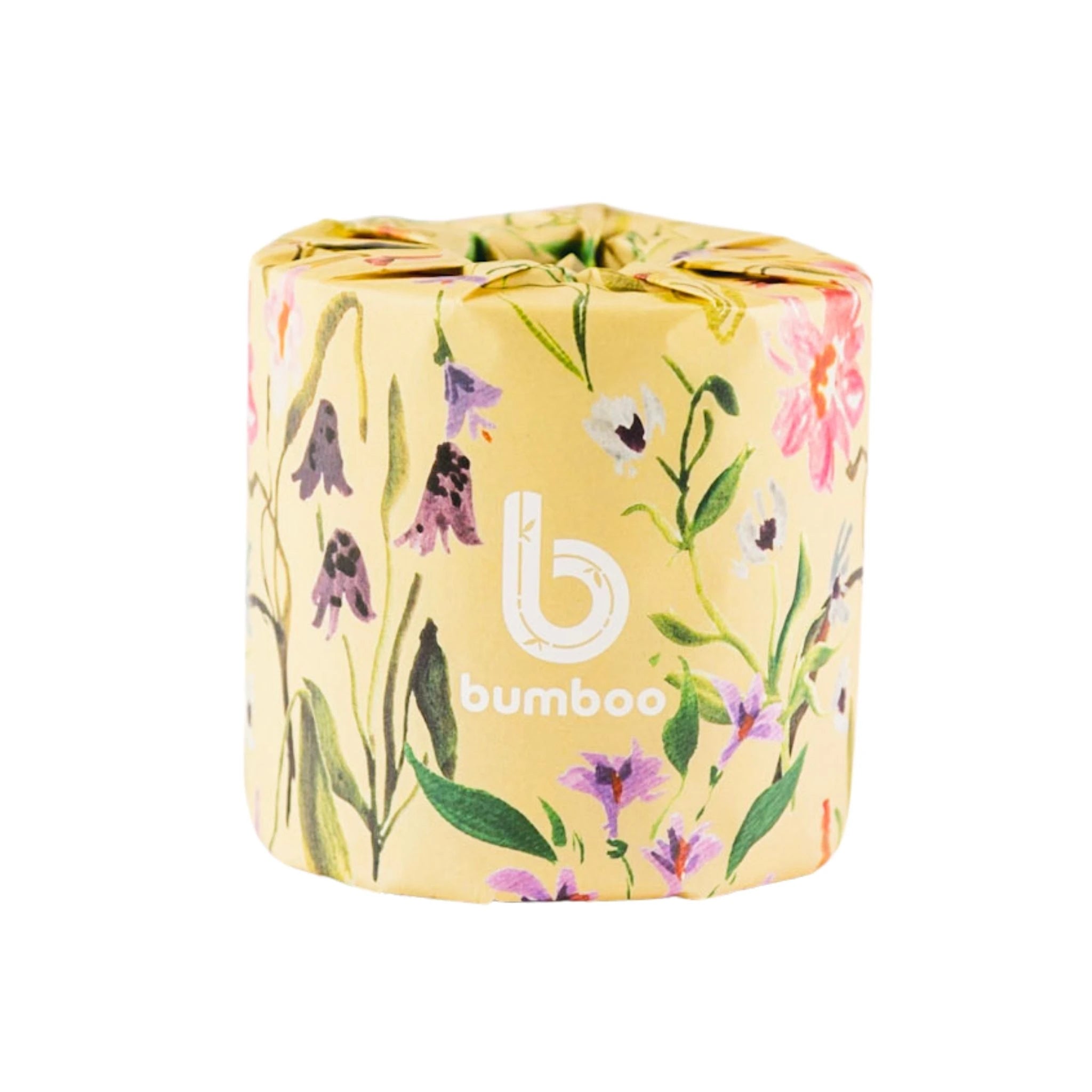 Toilet paper with yellow flower design wrapper