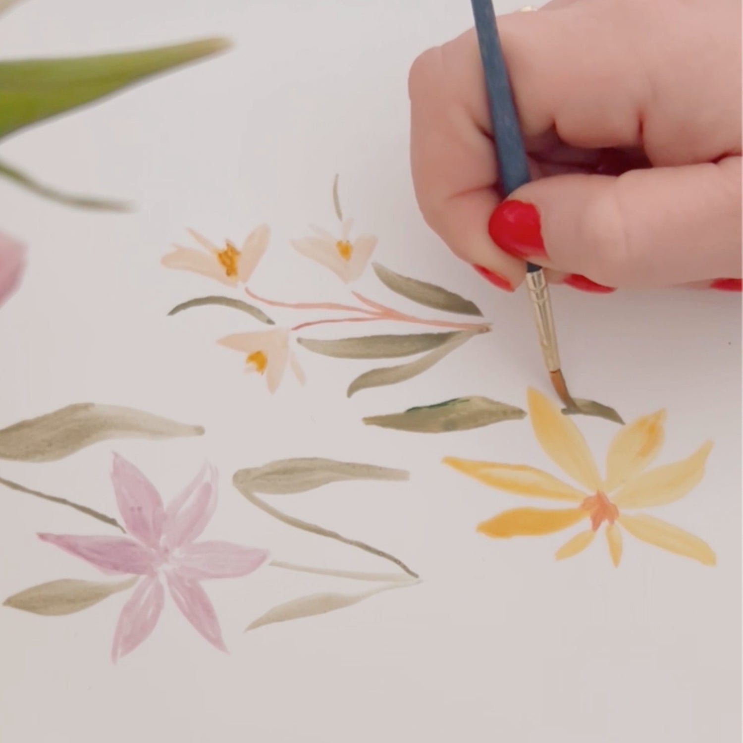 Painted flowers