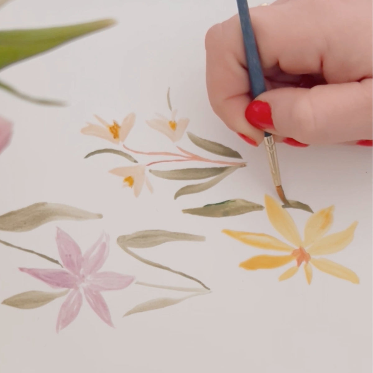 Painted flowers