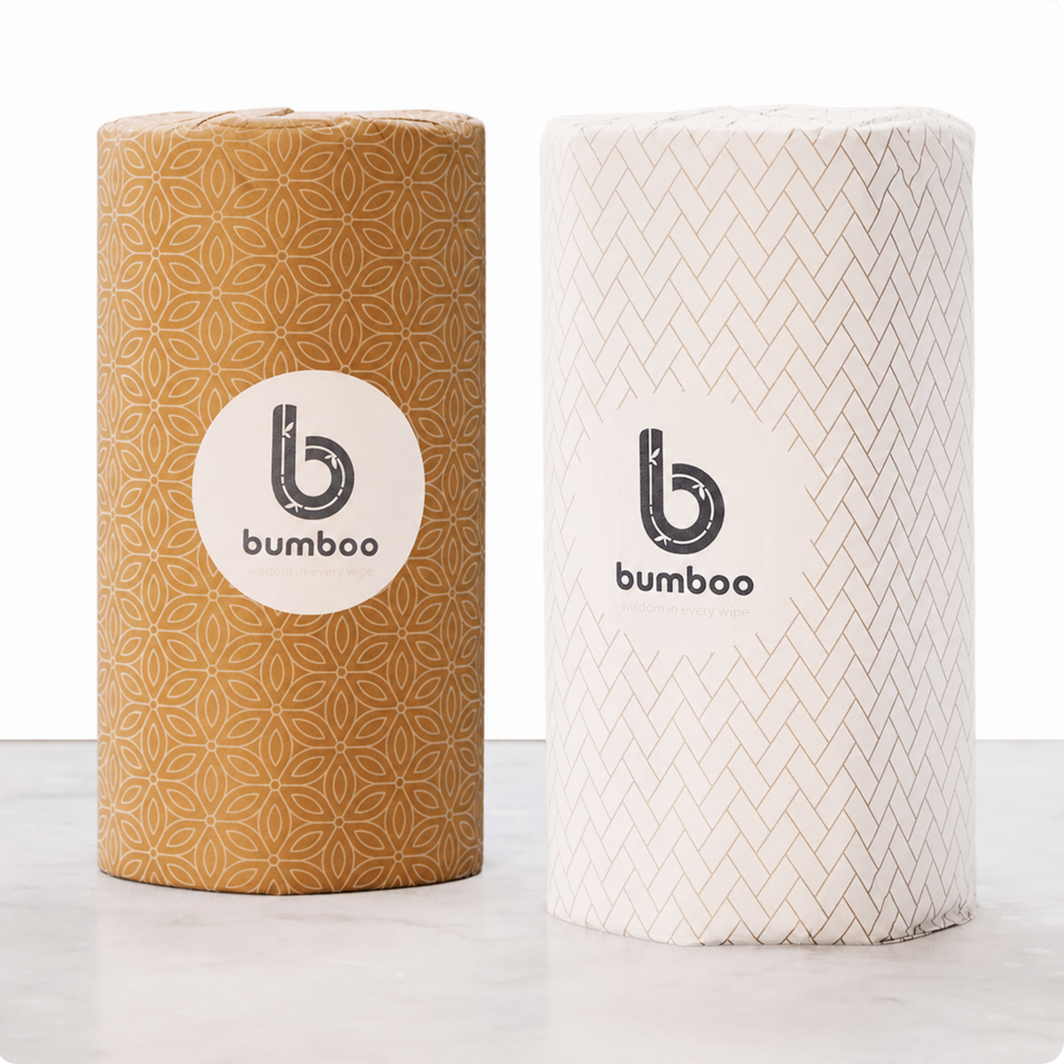 Two rolls of paper towels with &