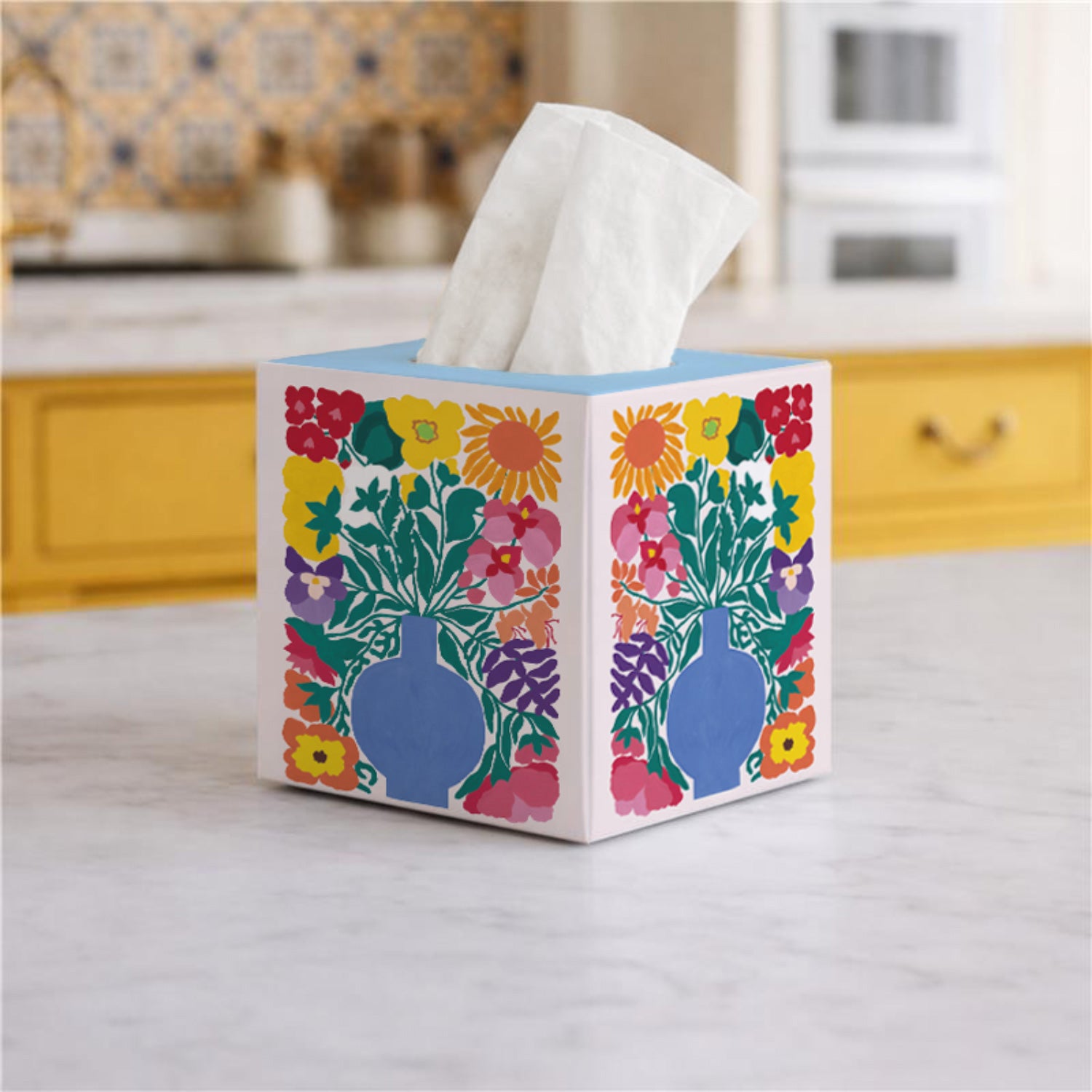 Zodiac flower bamboo facial tissues box